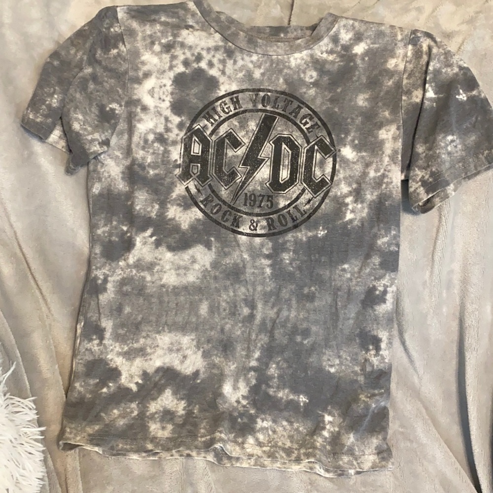 Boys AC/DC tshirt, size large, gray/white. Bundle & save!